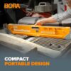 BORA Portamate Speedhorse Sawhorse - 45-in W x 30-in H Single Piece Table Stand with Folding Legs, Metal Top for 2x4, Heavy Duty Pro Bench Saw Horse for Woodworking, Carpenters, Contractors, PM-4500,Orange