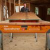 BORA Portamate Speedhorse Sawhorse - 45-in W x 30-in H Single Piece Table Stand with Folding Legs, Metal Top for 2x4, Heavy Duty Pro Bench Saw Horse for Woodworking, Carpenters, Contractors, PM-4500,Orange