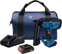 BOSCH GTH18V-18MB12 18V Brushless 18-Gauge Narrow Crown Stapler Kit with (1) 2 Ah Standard Power Battery
