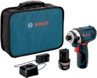 BOSCH PS41-2A 12V Max 1/4-Inch Hex Impact Driver Kit with (2) 2.5Ah Batteries