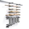 Bora 6 Level Lumber Storage Rack Wood and Garage Organization Space Saving Metal Shelf for Pipes, Boards, Plywood, and Building Materials - PBR-0620 White Gray