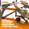 Bora Wood Organizer and Lumber Storage Metal Rack with 6-Level Wall Mount – Indoor and Outdoor Use, In Orange | PBR-001 Bora Wood Organizer and Lumber Storage Metal Rack with 6-Level Wall Mount – Indoor and Outdoor Use, In Orange | PBR-001