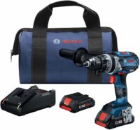 Bosch GSB18V-975CB25-RT 18V Brushless Lithium-Ion 1/2 in. Cordless Connected-Ready Hammer Drill Driver Kit with 2 Batteries (4 Ah)