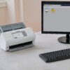 Brother ADS-4700W Professional Desktop Scanner with Fast Scan Speeds, Duplex, Wireless, and Large Touchscreen, White