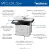 Brother Professional Laser Printer All-in-One with Scanner and Copier, High-Speed 50 ppm Monochrome Printing, Wireless Network Ready, Dual-Band WiFi, Auto 2-Sided Print (MFC-L5915DW) Brother Professional Laser Printer All-in-One with Scanner and Copier, High-Speed 50 ppm Monochrome Printing, Wireless Network Ready, Dual-Band WiFi, Auto 2-Sided Print (MFC-L5915DW)