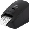 Brother QL-600 Desktop Monochrome Label Printer, up to 2.4" Label Width, No ink required, uses Brother Genuine DK drop-in Rolls for Fast Labeling and easy integration with Microsoft applications