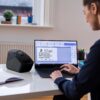 Brother QL-600 Desktop Monochrome Label Printer, up to 2.4" Label Width, No ink required, uses Brother Genuine DK drop-in Rolls for Fast Labeling and easy integration with Microsoft applications