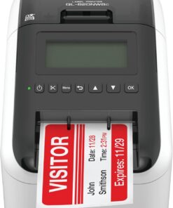 Brother QL-820NWBC Ultra Flexible Label Printer with Multiple Connectivity Options, Black/White, 5.7" x 5" x 9.2"