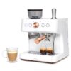 Cafe Bellissimo Semi automatic Stainless steel Programmable Wi-Fi Espresso Machine with Drip Tray ( Matte White )