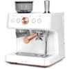 Cafe Bellissimo Semi automatic Stainless steel Programmable Wi-Fi Espresso Machine with Drip Tray ( Matte White )