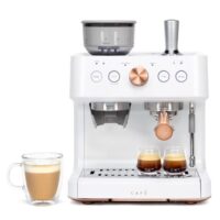 Cafe Bellissimo Semi automatic Stainless steel Programmable Wi-Fi Espresso Machine with Drip Tray ( Matte White )