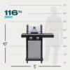 Charbroil Commercial Series Grill and Griddle Combo Stainless Steel 2 -Burner Infrared Liquid Propane and Natural Gas Grill