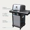 Charbroil Commercial Series Grill and Griddle Combo Stainless Steel 2 -Burner Infrared Liquid Propane and Natural Gas Grill