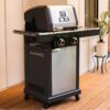 Charbroil Commercial Series Grill and Griddle Combo Stainless Steel 2 -Burner Infrared Liquid Propane and Natural Gas Grill