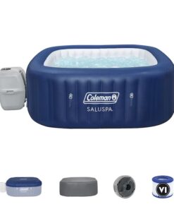 Coleman SaluSpa 140 Jet 6 -Person Inflatable Square Hot Tub (Cover Included)