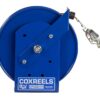 Coxreels SDHL-200 Static Discharge Hand Crank Cable Reel: 200' cable,Blue,3/32" Ø, less cable