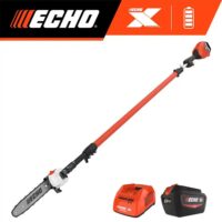 ECHO DPPT-2600HR2 56V 10 in. X Series Cordless Battery 12 ft. Telescoping Shaft Power Pole Saw with 5.0Ah Battery and Rapid Charger