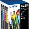 Epson 822 DURABrite Ultra Ink High Capacity Black & Color Cartridge Combo Pack (T822XL-XCS) Works with Workforce Pro WF-3820, WF-3823, WF-4820, WF-4830, WF-4833, WF-4834
