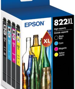 Epson 822 DURABrite Ultra Ink High Capacity Black & Color Cartridge Combo Pack (T822XL-XCS) Works with Workforce Pro WF-3820, WF-3823, WF-4820, WF-4830, WF-4833, WF-4834