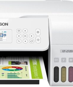 Epson EcoTank ET-2720 Wireless Color All-in-One Supertank Printer with Scanner and Copier - White