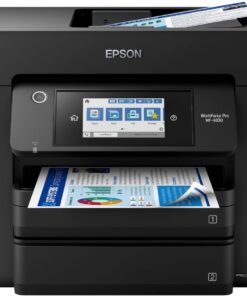 Epson Workforce Pro WF-4830 Wireless All-in-One Printer with Auto 2-Sided Print, Copy, Scan and Fax, 50-Page ADF, 500-sheet Paper Capacity, and 4.3" Color Touchscreen, Works with Alexa, Black, Large