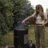 GasOne CSM-18 Vertical Smoker – 18 Inch Heavy Duty Charcoal Smoker – Multipurpose Charcoal BBQ Grill Smoker for Outdoor – Easy Assembly, 1 Access Door Grill with Smoker