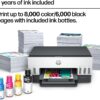 HP Smart Tank 6001 Wireless All-in-One Ink Tank Printer, Scanner, Copier with 2 years of ink included, Best-for-home, Refillable, AI-enabled (2H0B9A)
