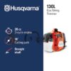 Husqvarna 130L 28-cc 2-cycle 18-in Straight Shaft Gas String Trimmer Husqvarna 130L 28-cc 2-cycle 18-in Straight Shaft Gas String Trimmer