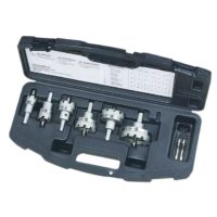 IDEAL Carbide-tipped Arbored Hole saw Set 8 -Piece with Hard Case