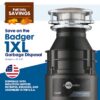 InSinkErator 79050-ISE Badger 1XL Continuous feed 1/3-HP Septic Safe Non-corded Garbage Disposal