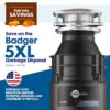 InSinkErator 79051-ISE Badger 5XL Continuous feed 1/2-HP Septic Safe Non-corded Garbage Disposal