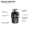 KOHLER 29361-CHR Reckon Continuous feed 3/4-HP Septic Safe Corded Garbage Disposal with Noise Insulation KOHLER 29361-CHR Reckon Continuous feed 3/4-HP Septic Safe Corded Garbage Disposal with Noise Insulation