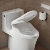KOHLER PureWash E820 Plastic White Elongated Slow Close Feature Heated Bidet Function Toilet Seat