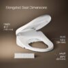 KOHLER PureWash E820 Plastic White Elongated Slow Close Feature Heated Bidet Function Toilet Seat