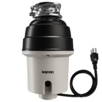 Karran KGD270 Continuous feed 3/4-HP Septic Safe Corded Garbage Disposal with Noise Insulation