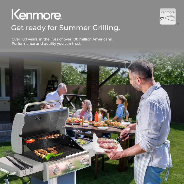 Kenmore Azure 3 -Burner Liquid Propane Gas Grill12_11zon Kenmore Azure 3 -Burner Liquid Propane Gas Grill