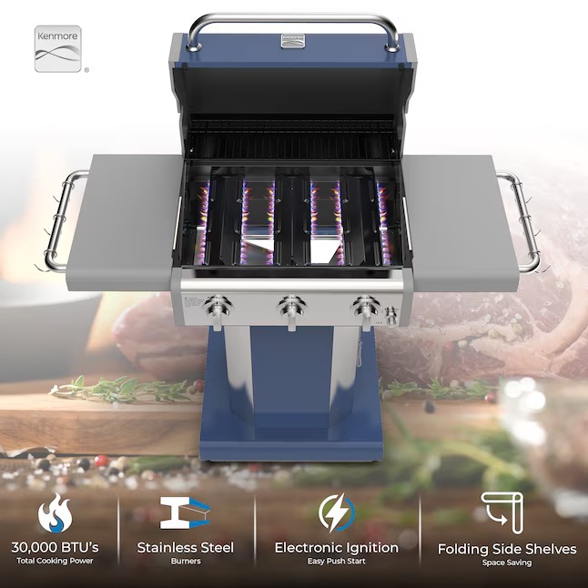 Kenmore Azure 3 -Burner Liquid Propane Gas Grill2_11zon Kenmore Azure 3 -Burner Liquid Propane Gas Grill