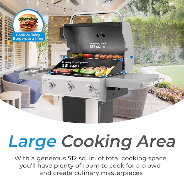 Kenmore Black 3 -Burner Liquid Propane Gas Grill1_11zon Kenmore Black 3 -Burner Liquid Propane Gas Grill