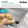 Kraus KWD200-100MGR Kore Continuous feed 1-HP Septic Safe Corded Garbage Disposal with Noise Insulation