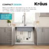 Kraus KWD201-33MCG Wasteguard Continuous feed 1/3-HP Septic Safe Corded Garbage Disposal with Noise Insulation