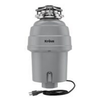 Kraus Kore Continuous feed 3/4-HP Septic Safe Corded Garbage Disposal with Noise Insulation