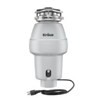 Kraus Wasteguard Continuous feed 1/2-HP Septic Safe Corded Garbage Disposal with Noise Insulation