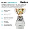 Kraus Wasteguard Continuous feed 1-HP Septic Safe Corded Garbage Disposal with Noise Insulation