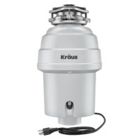 Kraus Wasteguard Continuous feed 1-HP Septic Safe Corded Garbage Disposal with Noise Insulation