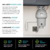 Kraus Wasteguard Continuous feed 3/4-HP Septic Safe Corded Garbage Disposal with Noise Insulation
