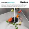 Kraus Wasteguard Continuous feed 3/4-HP Septic Safe Corded Garbage Disposal with Noise Insulation
