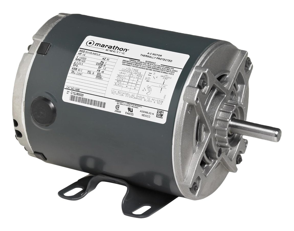 Marathon 5KH36LNA504 General Purpose Motor, 1 Split Phase, Open Drip Proof, Rigid Base, Ball Bearing, 1 2 hp, 1800 RPM, 1 Speed, 115 VAC, 48 Frame Marathon 5KH36LNA504 General Purpose Motor, 1 Split Phase, Open Drip Proof, Rigid Base, Ball Bearing, 1/2 hp, 1800 RPM, 1 Speed, 115 VAC, 48 Frame