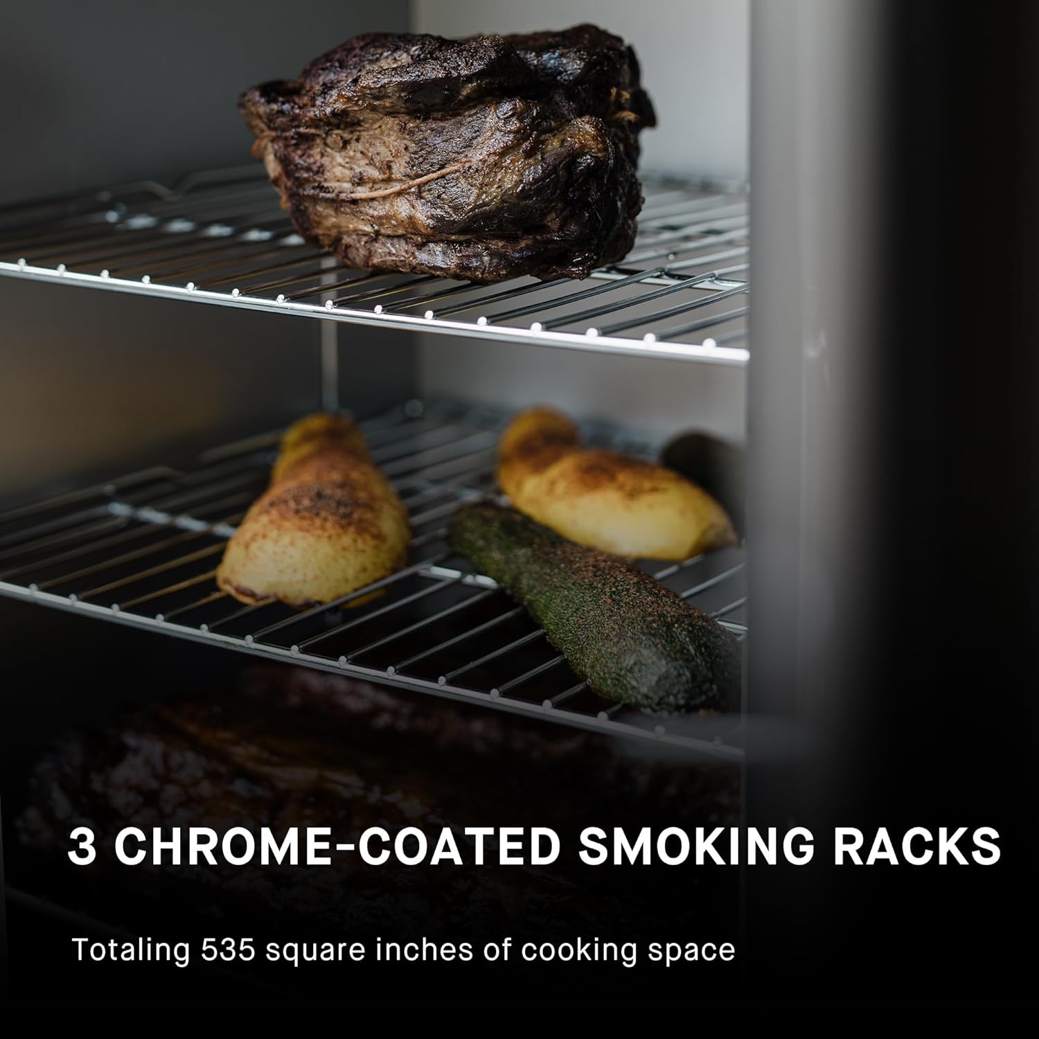 Masterbuilt® 30-inch Electric Vertical BBQ Smoker with Analog Temperature Control, Chrome Smoking Racks and 535 Cooking Square Inches in Black, Model MB2007021016 Masterbuilt® 30-inch Electric Vertical BBQ Smoker with Analog Temperature Control, Chrome Smoking Racks and 535 Cooking Square Inches in Black, Model MB20070210