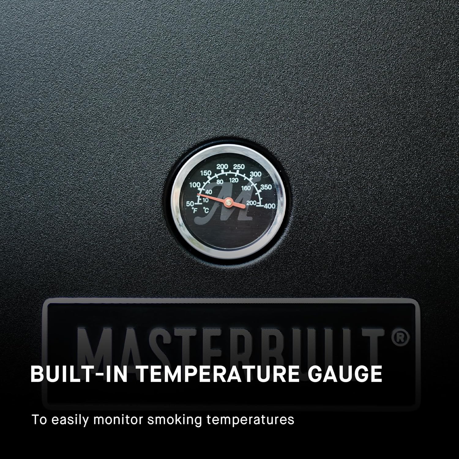Masterbuilt® 30-inch Electric Vertical BBQ Smoker with Analog Temperature Control, Chrome Smoking Racks and 535 Cooking Square Inches in Black, Model MB2007021067 Masterbuilt® 30-inch Electric Vertical BBQ Smoker with Analog Temperature Control, Chrome Smoking Racks and 535 Cooking Square Inches in Black, Model MB20070210