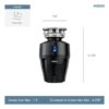 Moen EX100C Luxe Chef Continuous feed 1-HP Septic Safe Corded Garbage Disposal with Noise Insulation